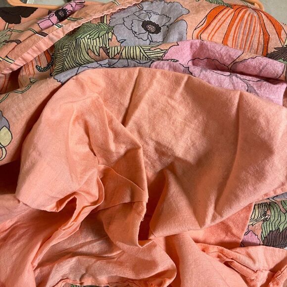 {Sabby Anand} peach floral Resort Summer dress Size Small - Picture 11 of 11